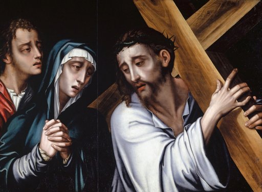 Christ Carrying the Cross with Mary and John