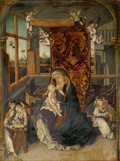 Madonna Lactans with Musicians in an Interior