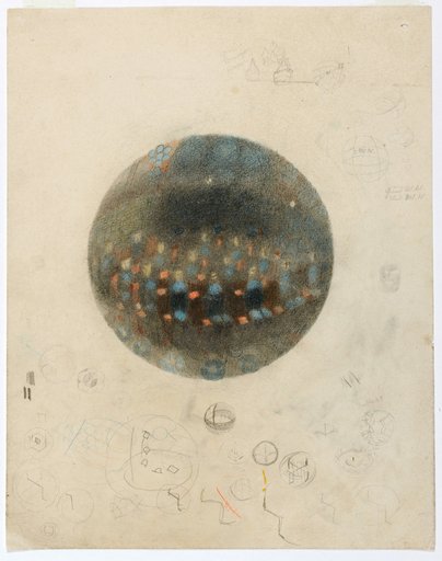In the Minster (Expectation). Study for the Stained-Glass Window in the Zwinglihaus Zürich-Wiedikon (Overall Composition)