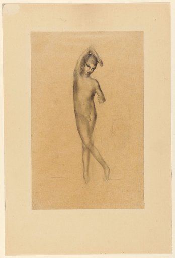 Dancing Youth with Crossed Right Leg and Arm Overhead