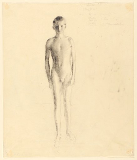 Standing Boy from the Front with Legend in the Upper Right