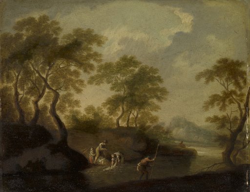 Flusslandschaft mit Wäscherinnen