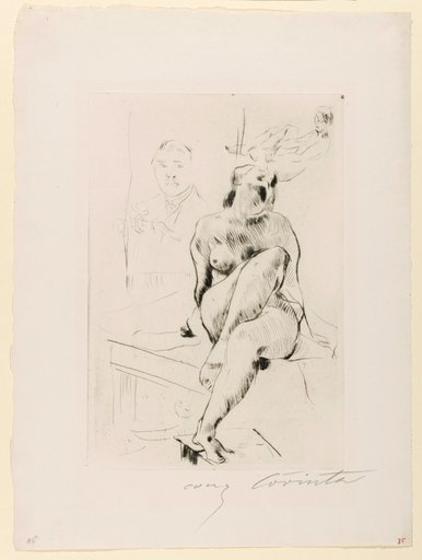 Crouching Female Nude on a Table