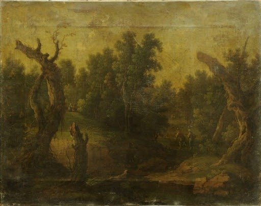Forest Landscape with Stream in the Foreground