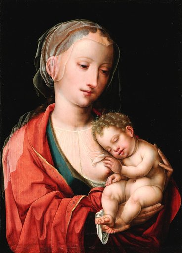 Madonna Lactans with a Sleeping Child