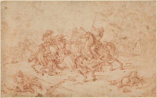 Cavalry Battle Between Imperial Troops and Turks