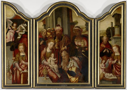 Adoration of the Magi (Central Panel); Annunciation (Left Wing); Nativity (Right Wing)