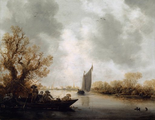 River Landscape with Anglers