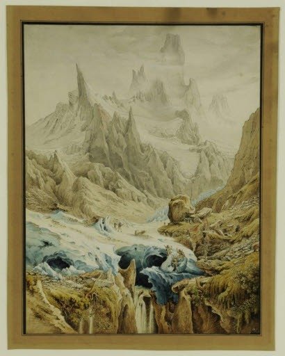 Lower Grindelwald Glacier with the Zäsenberg Hut