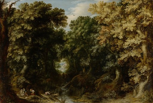 Interior of a Forest with a View Through
