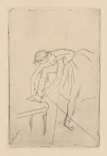 Dancer Putting on Her Slippers
