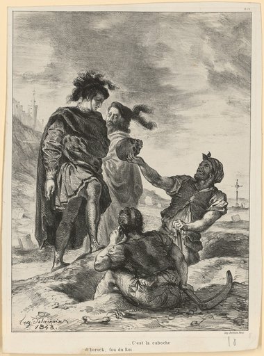 Hamlet and Horatio Before the Grave Diggers (Act V, Scene I)