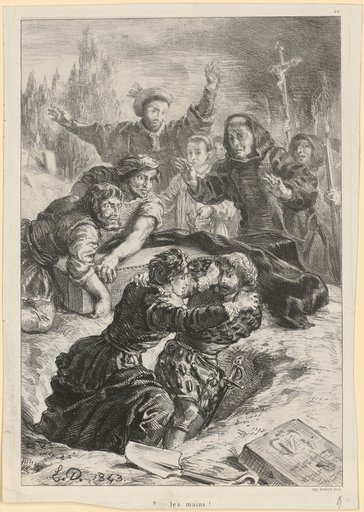 Hamlet and Laertes in Ophelia's Grave (Act V, Scene I)