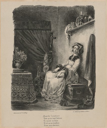 Marguerite at the spinning wheel