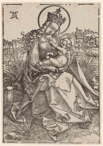 Mary with Child on a Grass Bank
