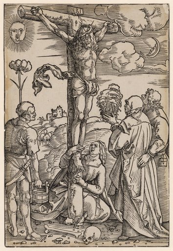 Christ on the Cross with Mary and John, Mary Magdalene and Stephaton