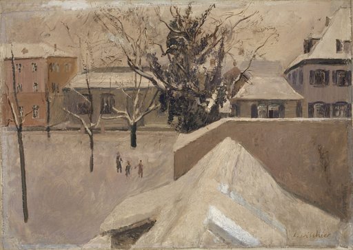 Courtyard and Roofs in Snow