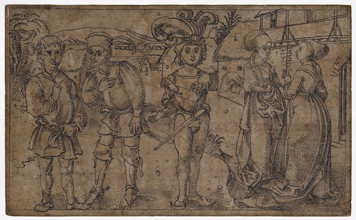 Dromo, Syrus, and Clinia, Phrygia and Bacchis Standing Together (Heaut. IV.4)