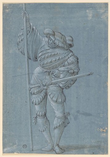 Stehender Krieger mit Speer