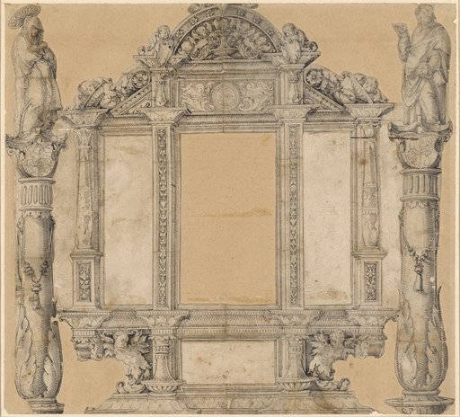 Rahmenentwurf zum Renaissancealtar des Grafen von Zimmern in Messkirch