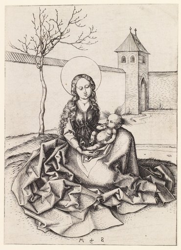 Madonna with Child in a Courtyard