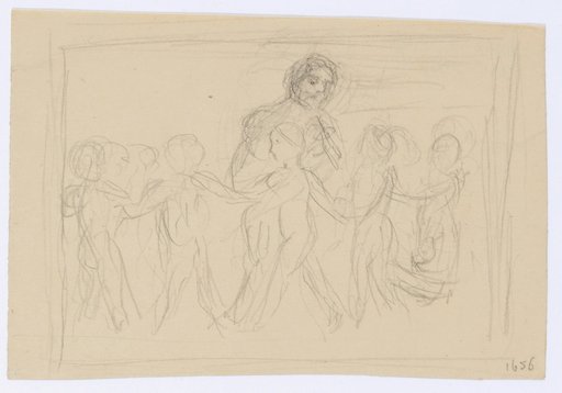 Sketch after Böcklin's Painting "Pan in a Circle of Children"