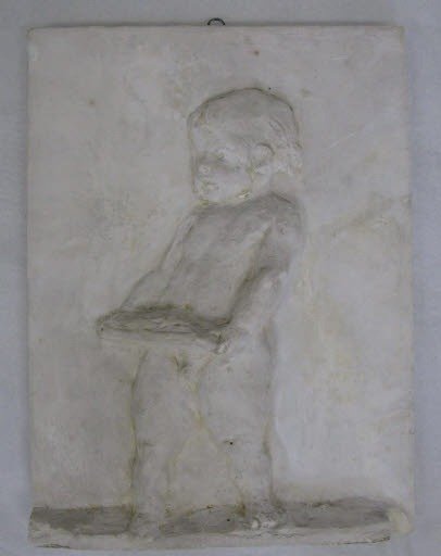 Cherub Bringing Clay (One of Ten Plaster Casts Depicting Scenes of Pottery from the Relief Frieze on the House of Arnold Böcklin's Brother, the Master Potter Walter Böcklin)