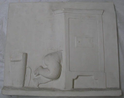 Cherub Plastering a Kiln (One of Ten Plaster Casts Depicting Scenes of Pottery from the Relief Frieze on the House of Arnold Böcklin's Brother, the Master Potter Walter Böcklin)