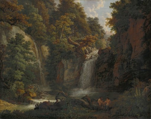 The Giessen near Zeglingen with Two Syrinx-Playing Satyrs