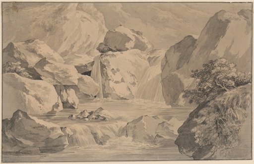 Waterfall at Salomon Gessner's Summer Lodge