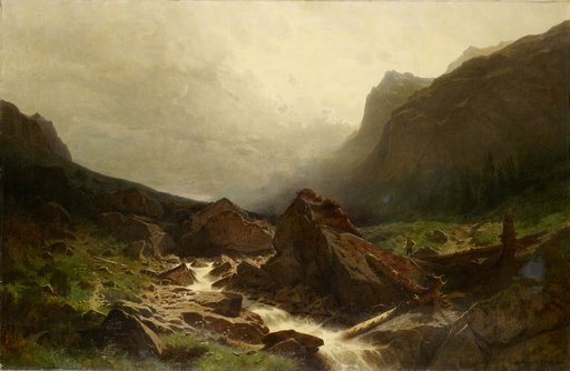 High Valley with a Mountain Stream