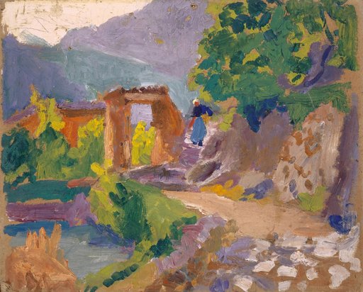 Rocky Path in a Mountain Valley