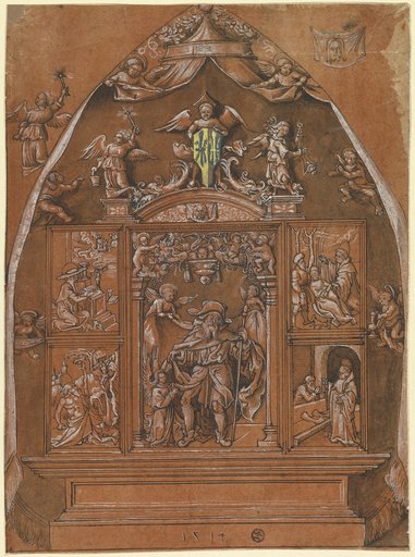 Winged Altarpiece with Saint Roch, Surmounted by a Baldachin