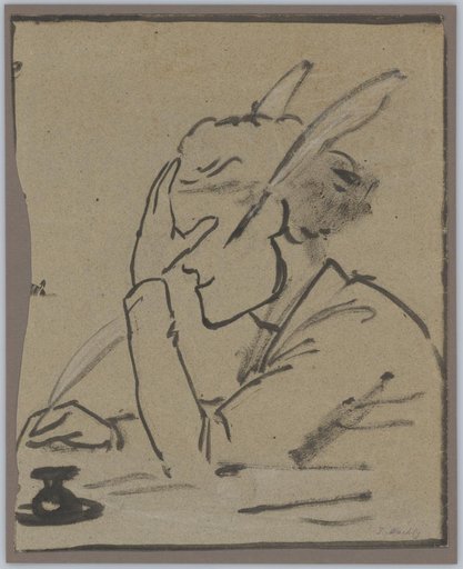 Caricature of Jakob Mähly