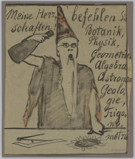 Caricature of Fritz Burckhardt