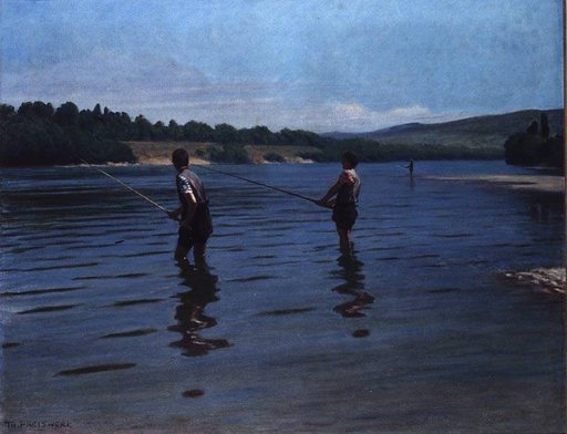 Boys Fishing in the Rhine