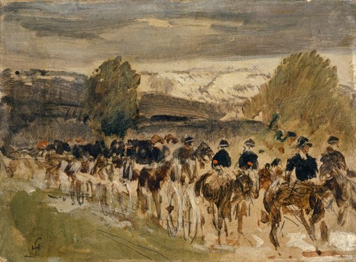 The Neuchâtel Artillery Marching from Thun to Fribourg