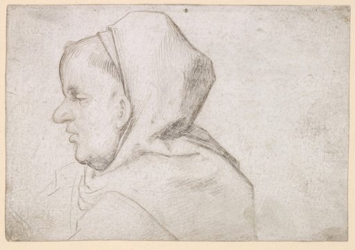 Portrait of a Monk with Cap, Profile to the Left