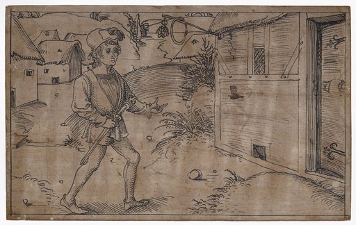 Clitipho Walking to the Right Toward a Peasant House (Heaut. II.1)