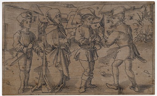 Clitipho with His Parents and Menedemus (Heaut. V.5)
