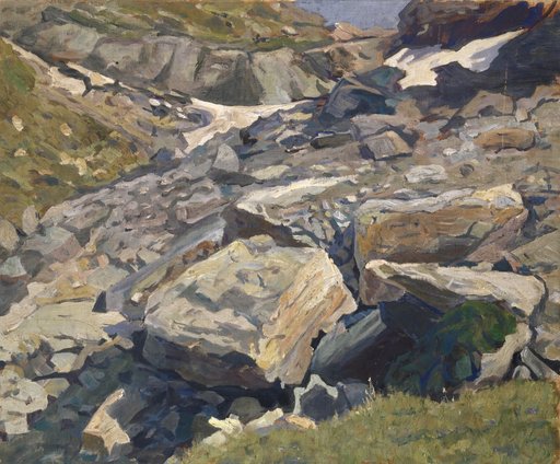 Scree Slope with a Snow Patch