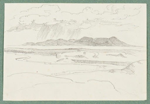 View Over the Tiber Valley Towards the Alban Hills