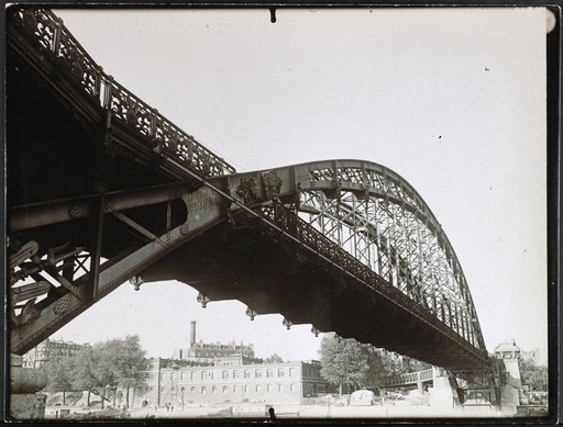Metal railway bridge