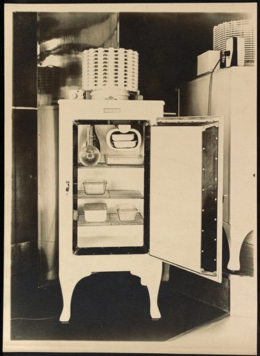 "General Electric" Refrigerator with Open Door