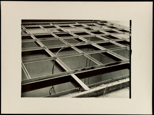 Large metal window surface without glass panes