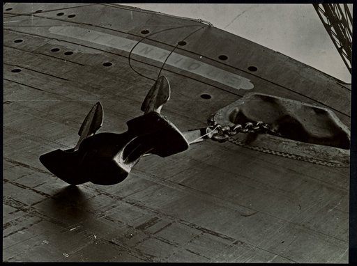 Ship "Atlantique" with anchor on the ship's hull