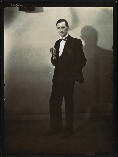 Standing Man in Tuxedo with Cigar, Advertisement for "Régie des Tabacs"