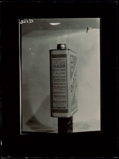 Motor Oil Can "Olazur" by Desmarais Frères (3 Spéciale Demi-Épaisse Renforcée)