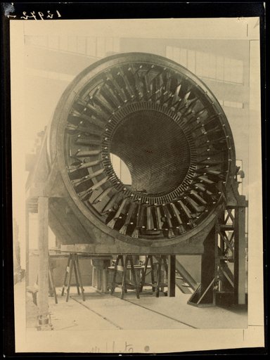 Large Metal Machine Part in a Factory Hall
