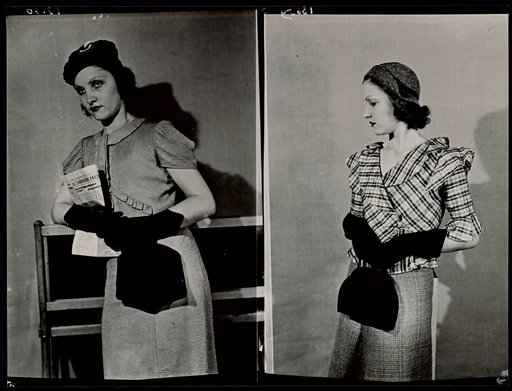 Woman with a Set of Handbag and Gloves